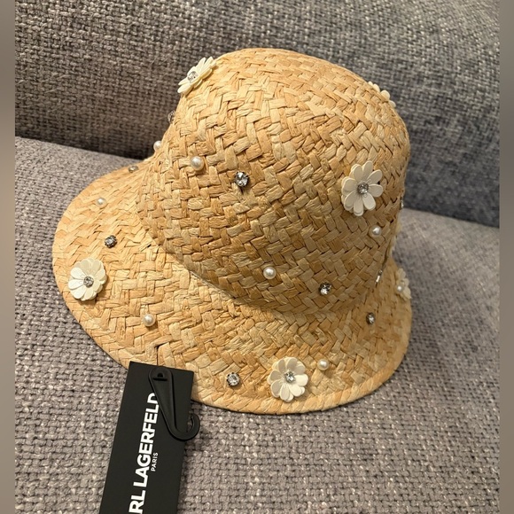 BNWT Karl Lagerfeld Paris Embellished Hat – One Size - Picture 5 of 9